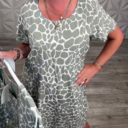 ZARVINO™8262|👗Puantiye desenli yumuşak kadın elbisesi