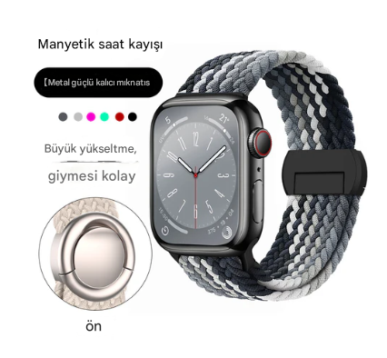 Apple Watch İçin Naylon Yuvarlak Tokalı Kayış