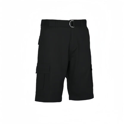 Erkek Klasik Kemerli Pamuklu Streç Kargo Cepli Şort