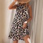 Leopar desenli kadın elbisesi