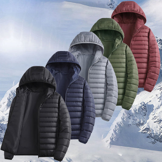 Erkekler için kışlık sıcak kapüşonlu ceket