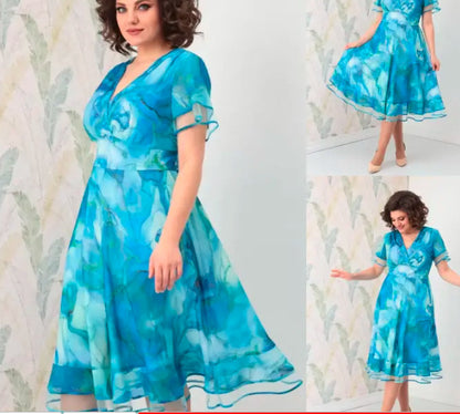 Kadınlar için havadar midi elbise