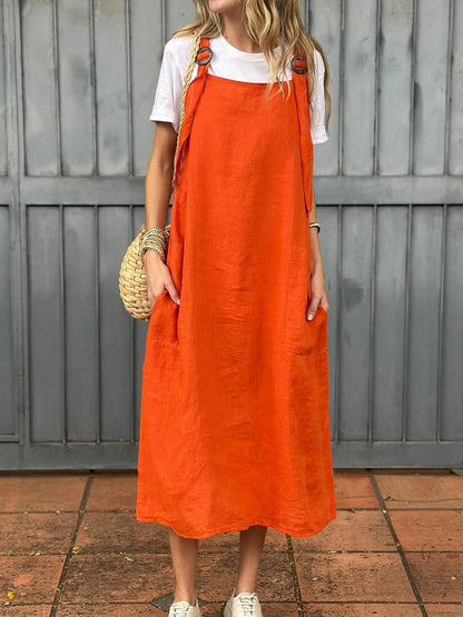 Bol keten midi elbise