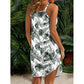 ZARVINO™8881|👗Tropikal Yaprak Desenli Kadın Kolsuz Elbise