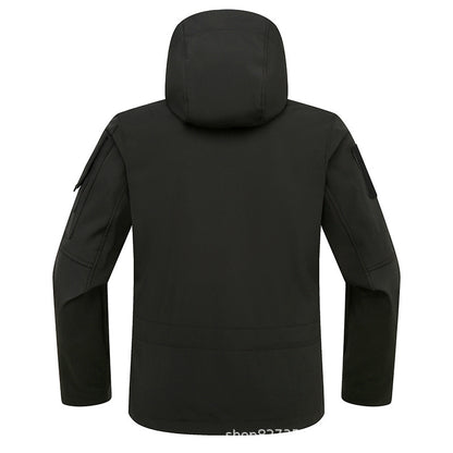 Erkekler için rüzgar geçirmez polar ceket