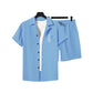 Erkek yazlık takım elbise kısa kollu tişört ve şort