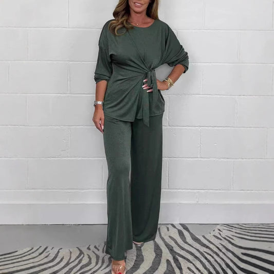 ️ Uzun Kollu Kadın Yumuşak 2 Parçalı Kıyafetler 【Esneklik ve konfor】