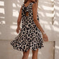 Leopar desenli kadın elbisesi