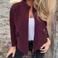 Yüksek yakalı ve fermuarlı günlük ceket