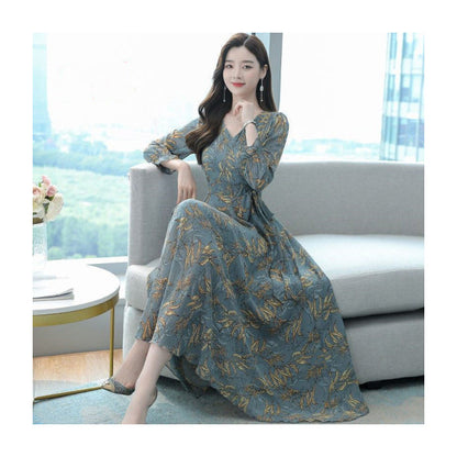 Moda baskılı elbise