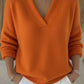 【S-5XL】Kadınlar için günlük düz renk V yaka kazak