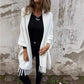Kadınlar için günlük kullanıma uygun, püsküllü, uzun kollu ceket