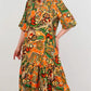 [S-5XL] Kadın kısa kollu baskılı elbise