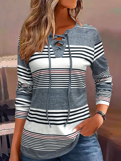 Çizgili günlük tişört