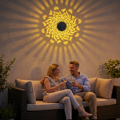 Aurinkokäyttöinen Mandala-projektorivalo